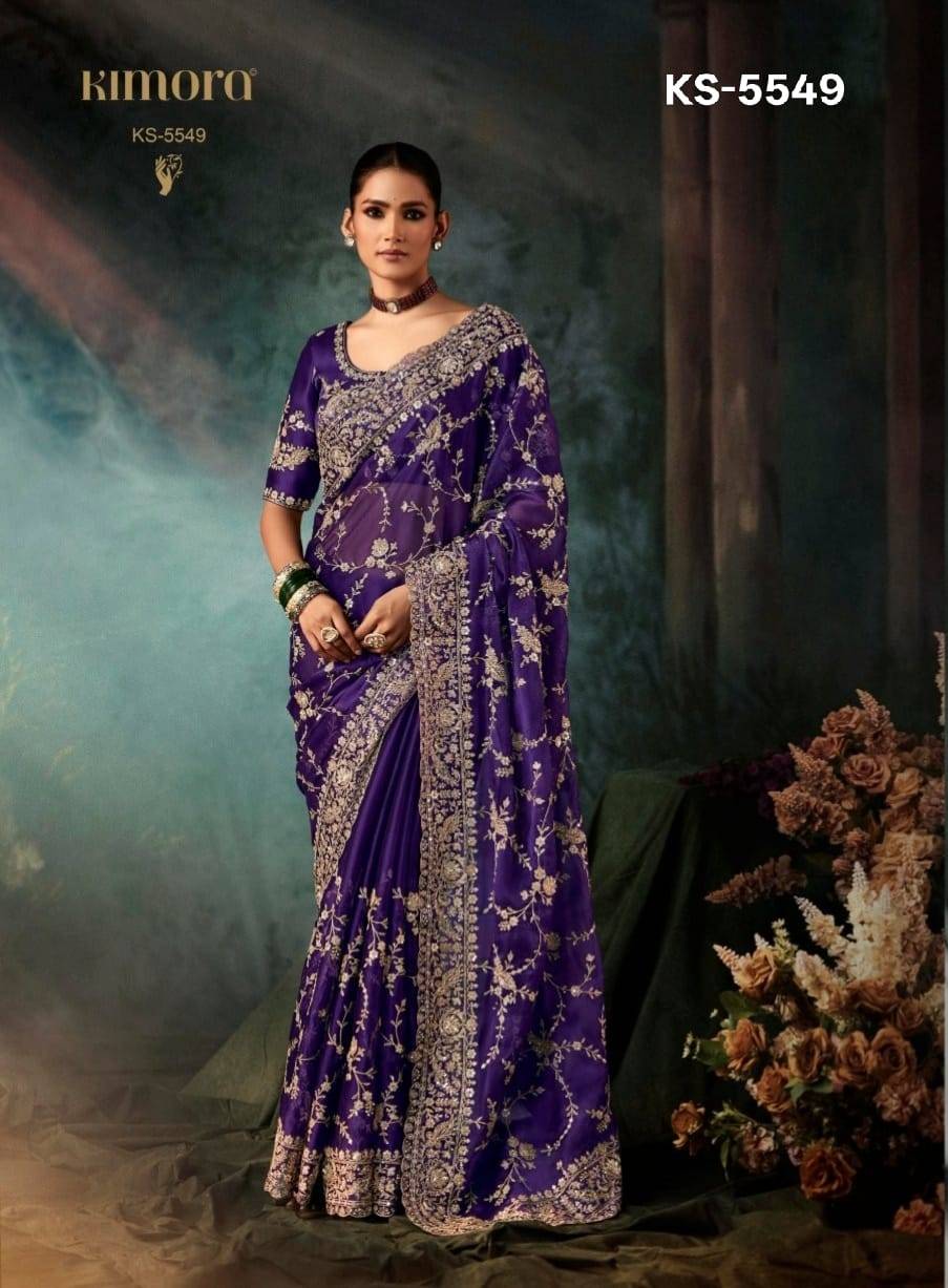 Bridal By Kimora Fashion 5541 To 5551 Series Indian Traditional Wear Collection Beautiful Stylish Fancy Colorful Party Wear & Occasional Wear Fancy Sarees At Wholesale Price