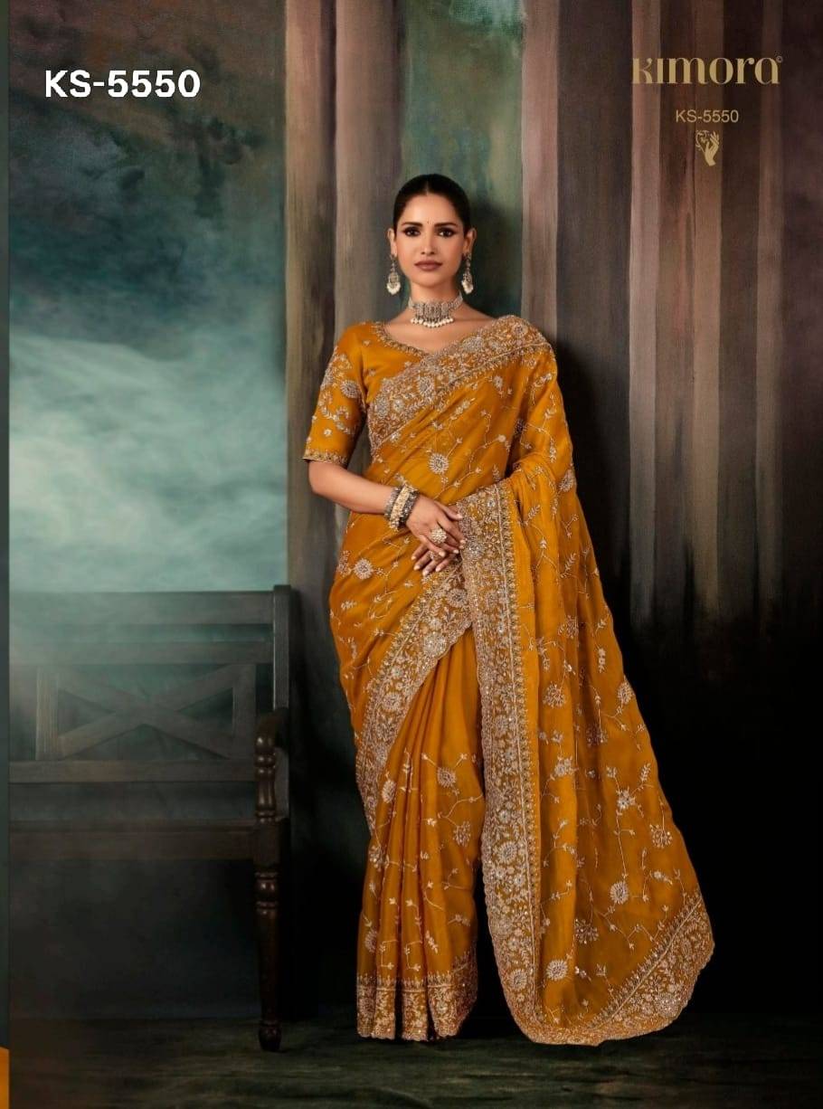 Bridal By Kimora Fashion 5541 To 5551 Series Indian Traditional Wear Collection Beautiful Stylish Fancy Colorful Party Wear & Occasional Wear Fancy Sarees At Wholesale Price