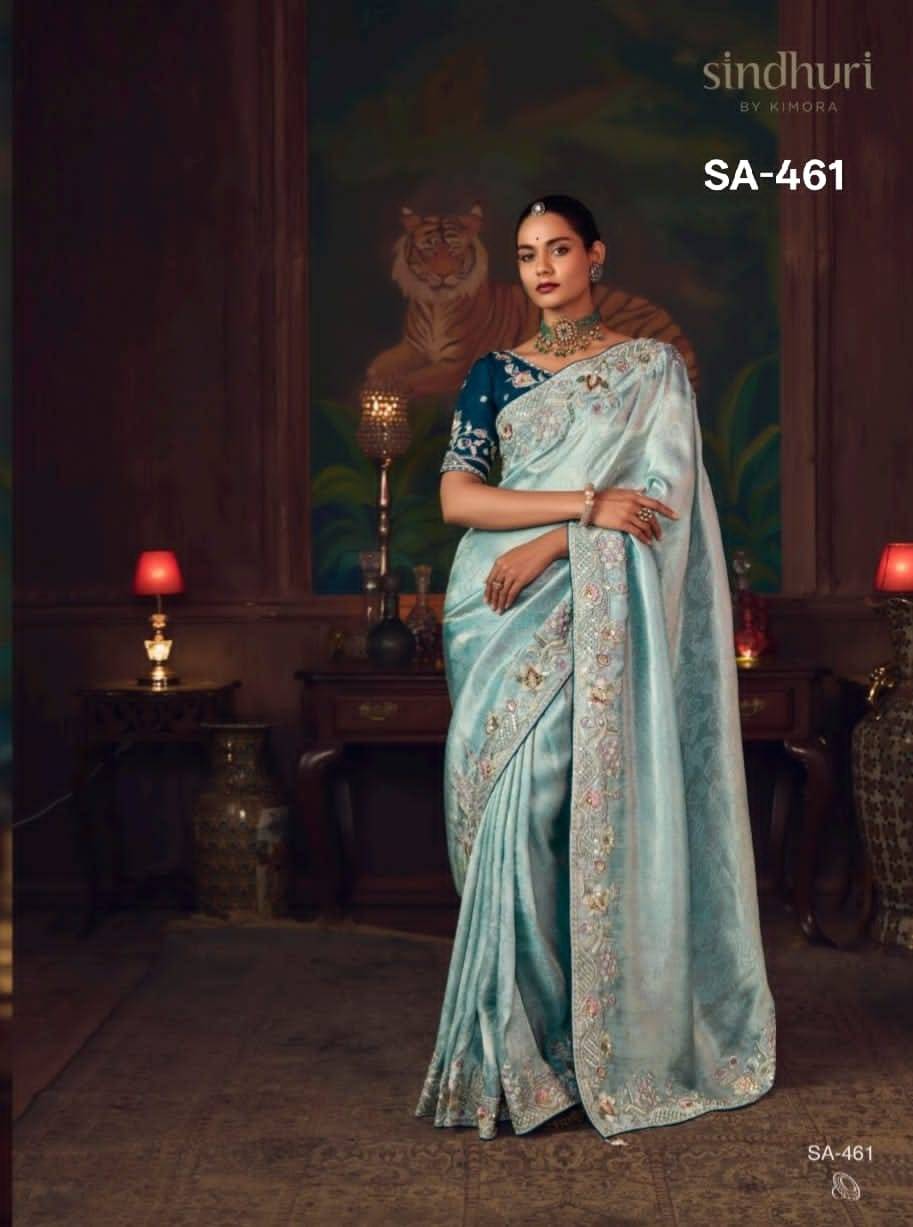 Shagun By Kimora Fashion 461 To 471 Series Indian Traditional Wear Collection Beautiful Stylish Fancy Colorful Party Wear & Occasional Wear Fancy Sarees At Wholesale Price