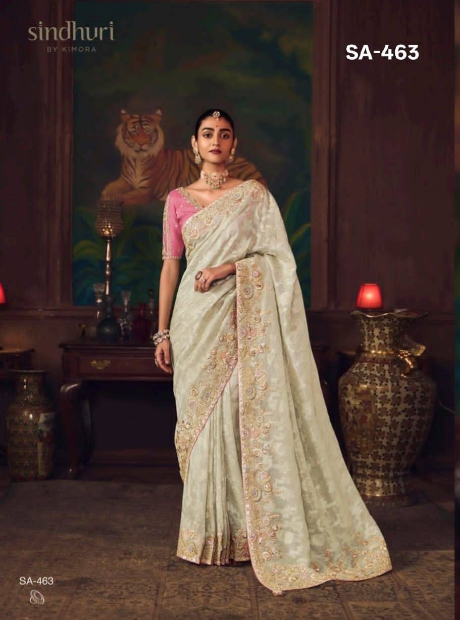 Shagun By Kimora Fashion 461 To 471 Series Indian Traditional Wear Collection Beautiful Stylish Fancy Colorful Party Wear & Occasional Wear Fancy Sarees At Wholesale Price