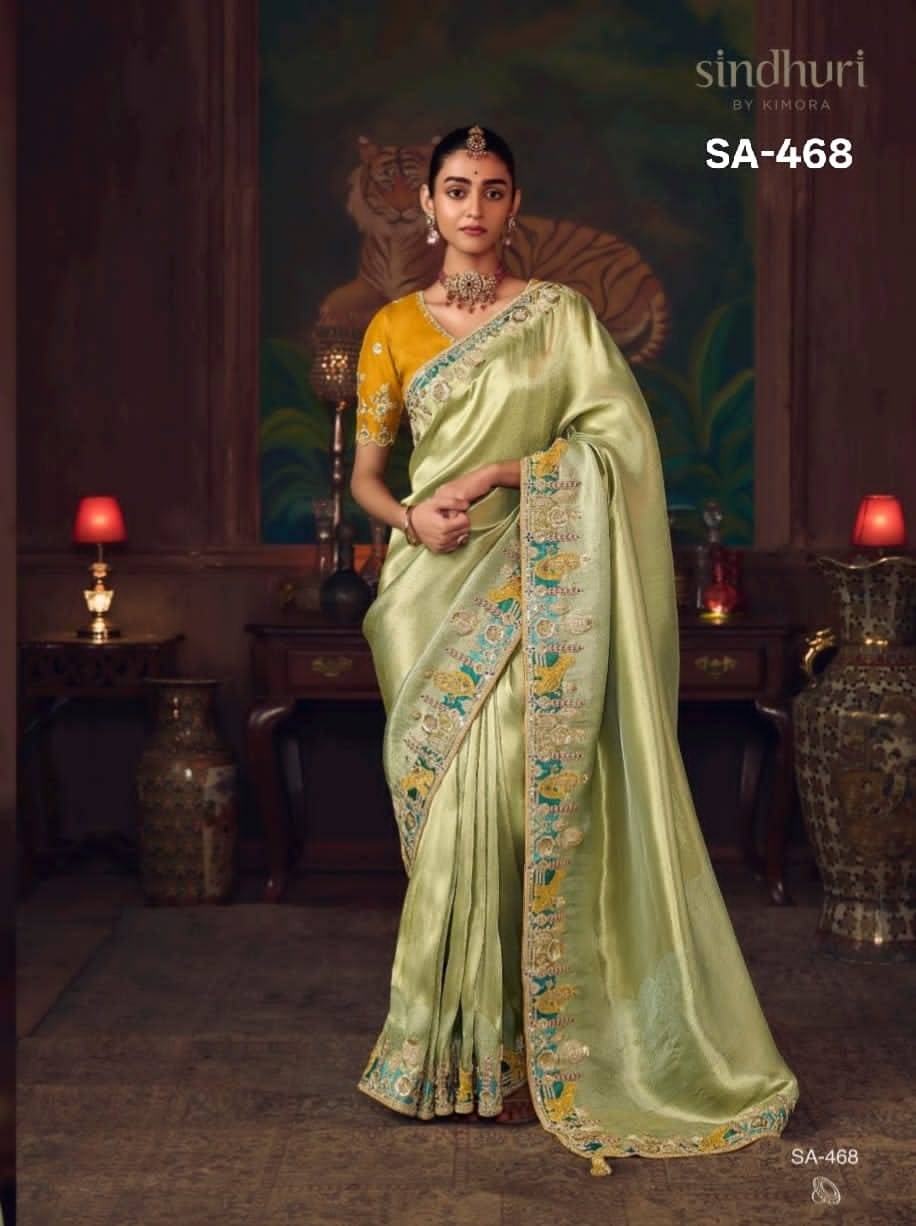 Shagun By Kimora Fashion 461 To 471 Series Indian Traditional Wear Collection Beautiful Stylish Fancy Colorful Party Wear & Occasional Wear Fancy Sarees At Wholesale Price