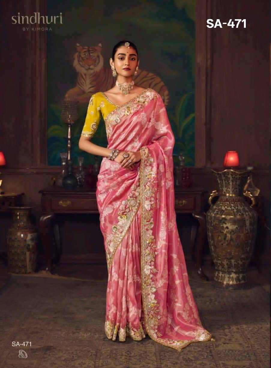 Shagun By Kimora Fashion 461 To 471 Series Indian Traditional Wear Collection Beautiful Stylish Fancy Colorful Party Wear & Occasional Wear Fancy Sarees At Wholesale Price