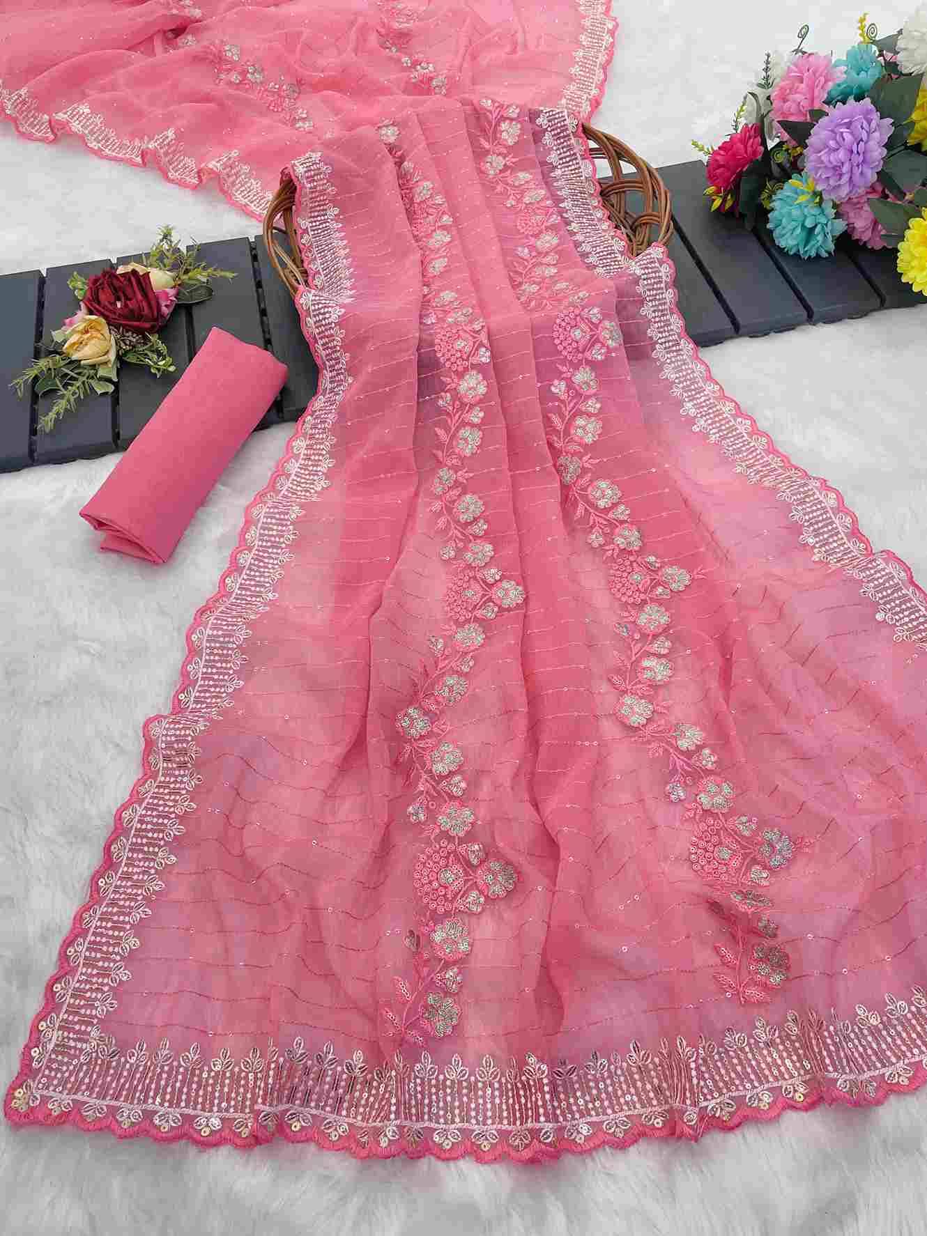 Vs-Ankita By Fashid Wholesale 01 To 04 Series Indian Traditional Wear Collection Beautiful Stylish Fancy Colorful Party Wear & Occasional Wear Soft Crunchy Silk Georgette Sarees At Wholesale Price