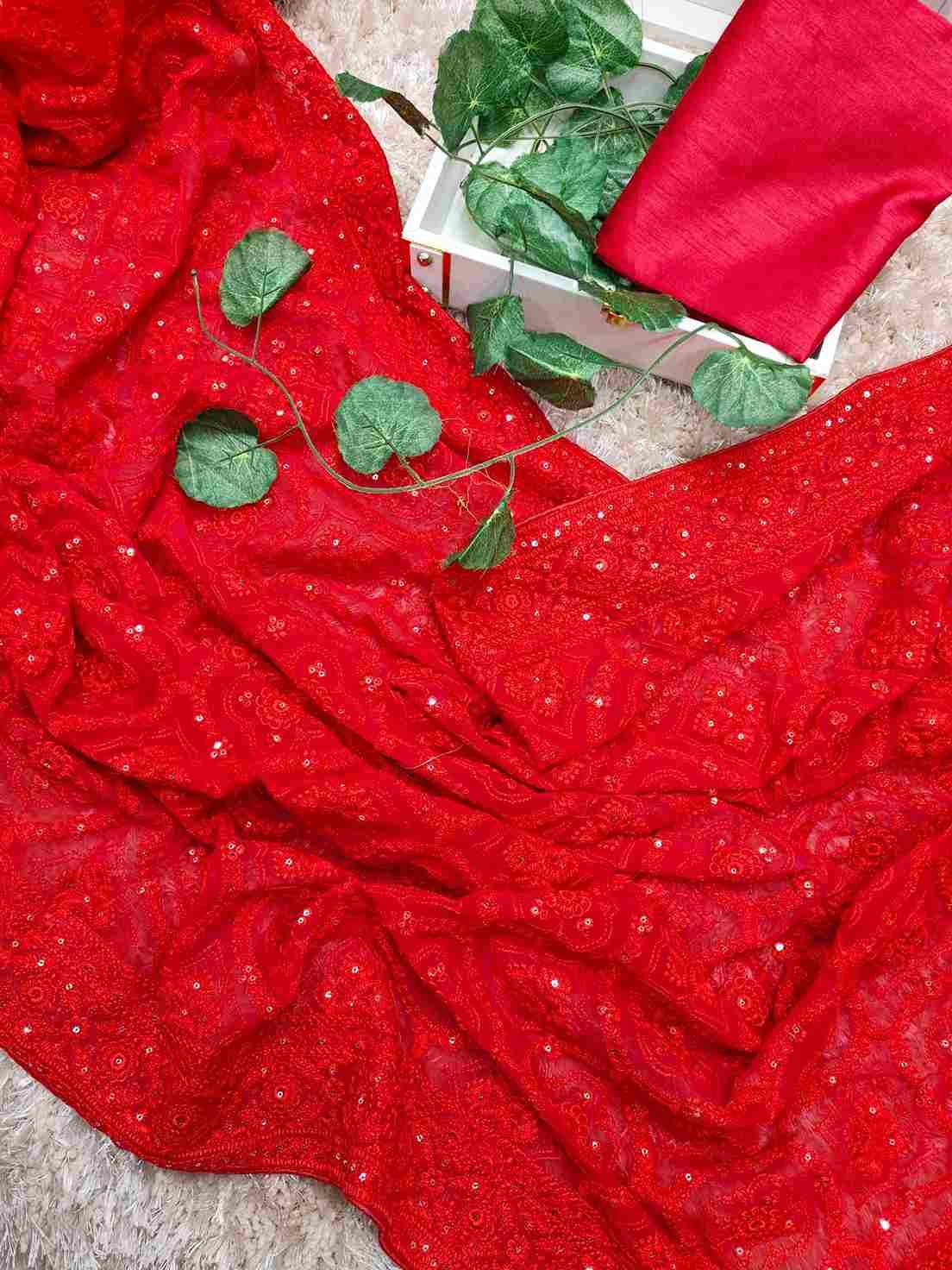 Vs-Sonam By Fashid Wholesale Indian Traditional Wear Collection Beautiful Stylish Fancy Colorful Party Wear & Occasional Wear Faux Georgette Sarees At Wholesale Price