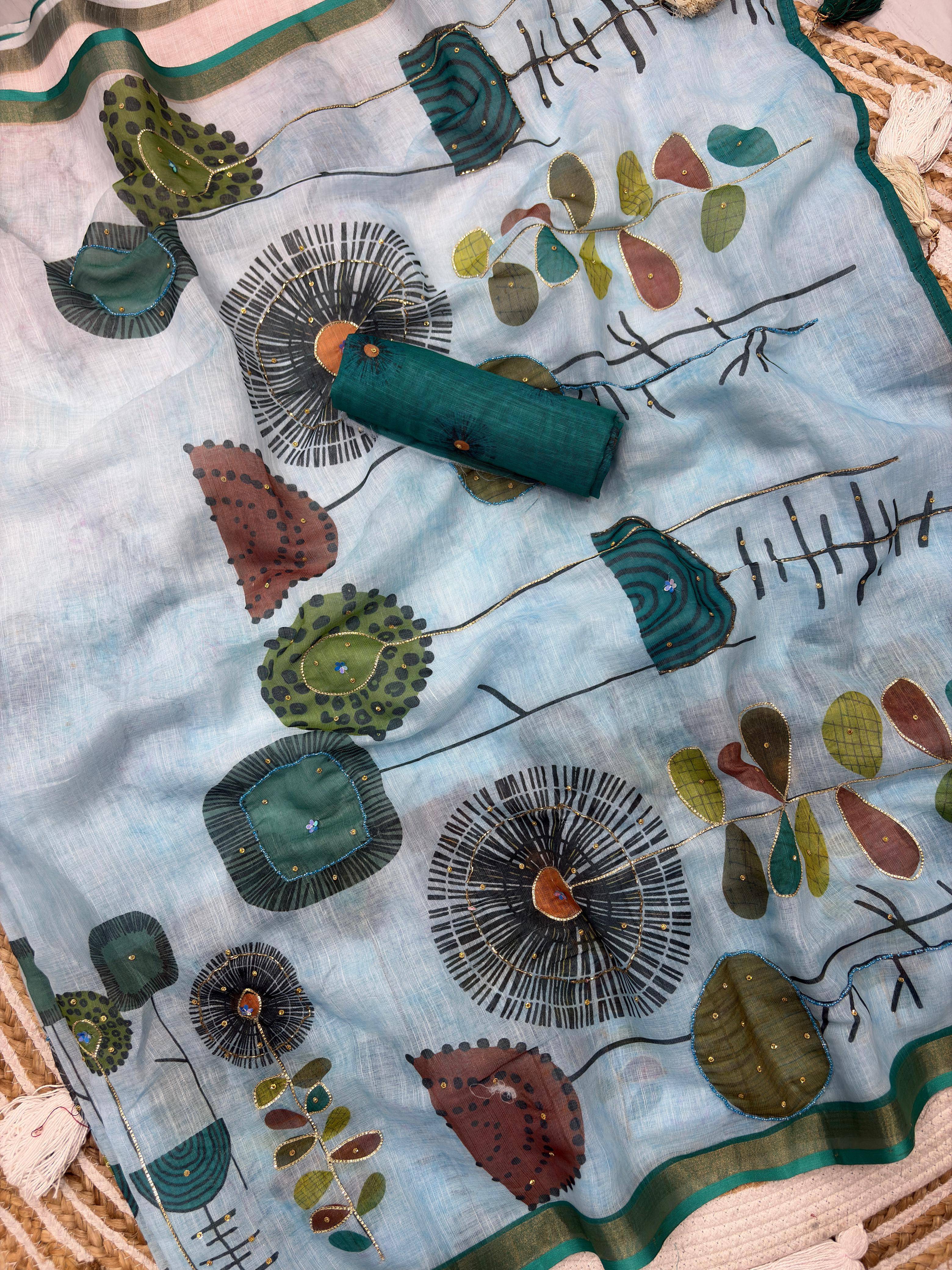 Vs-Vidhisha By Fashid Wholesale Indian Traditional Wear Collection Beautiful Stylish Fancy Colorful Party Wear & Occasional Wear Pure Soft Linen Sarees At Wholesale Price