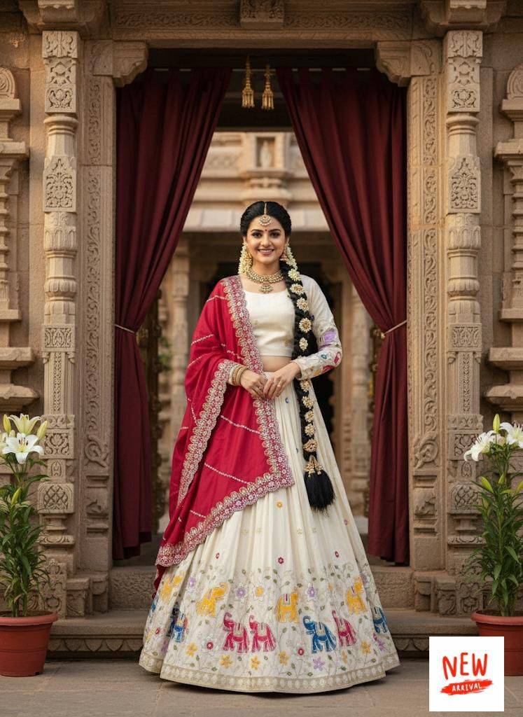 Pc-42 By Fashid Wholesale 01 To 03 Series Navratri Wear Collection Beautiful Stylish Colorful Fancy Party Wear & Occasional Wear Pure Tissue Silk Lehengas At Wholesale Price