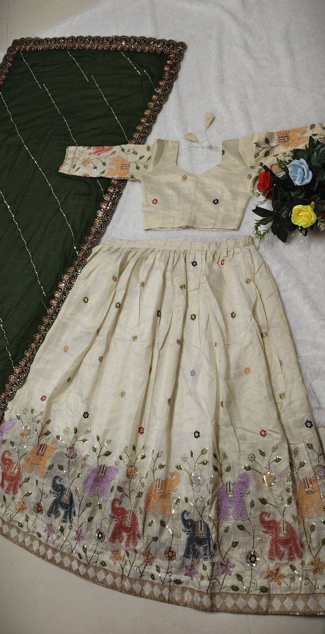 Pc-42 By Fashid Wholesale 01 To 03 Series Navratri Wear Collection Beautiful Stylish Colorful Fancy Party Wear & Occasional Wear Pure Tissue Silk Lehengas At Wholesale Price