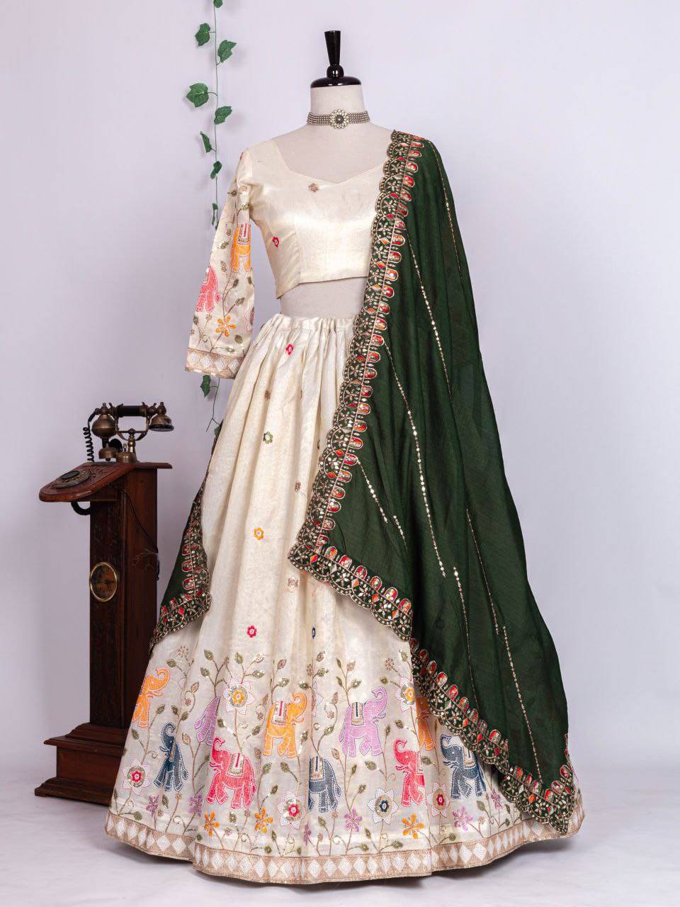 Pc-42 By Fashid Wholesale 01 To 03 Series Navratri Wear Collection Beautiful Stylish Colorful Fancy Party Wear & Occasional Wear Pure Tissue Silk Lehengas At Wholesale Price