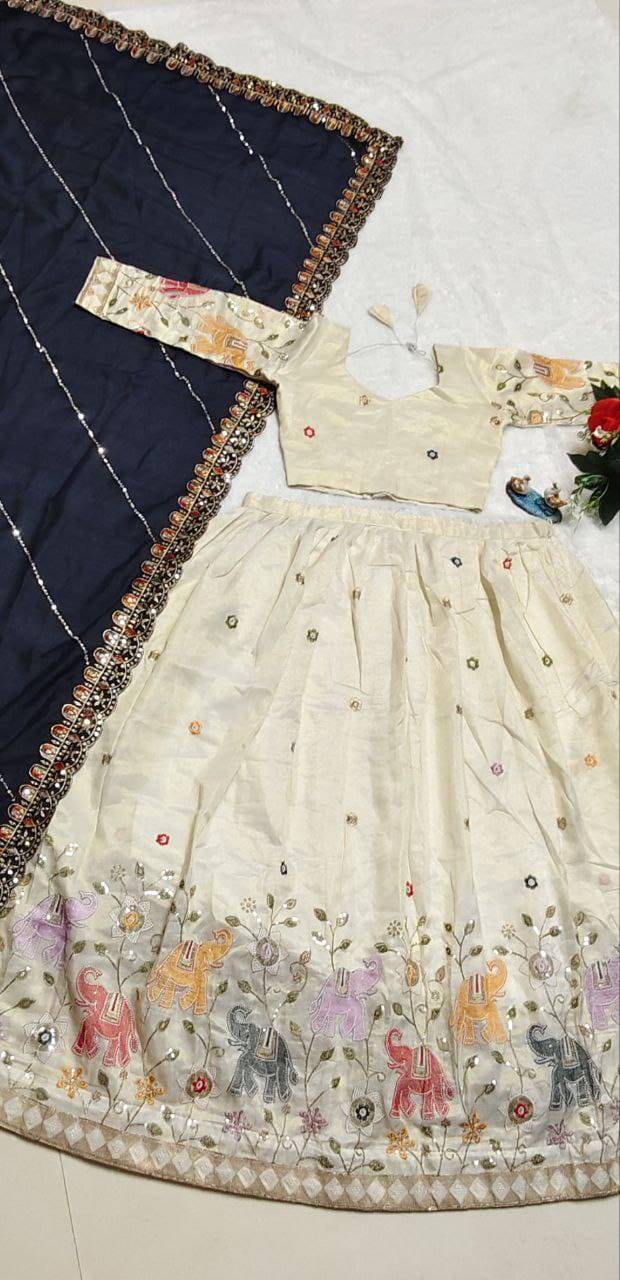 Pc-42 By Fashid Wholesale 01 To 03 Series Navratri Wear Collection Beautiful Stylish Colorful Fancy Party Wear & Occasional Wear Pure Tissue Silk Lehengas At Wholesale Price