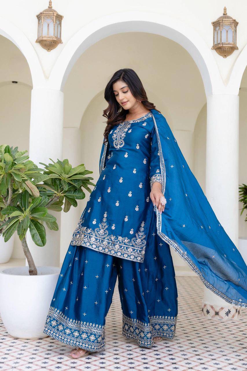 Pc-43 By Fashid Wholesale 01 To 04 Series Wear Collection Beautiful Stylish Colorful Fancy Party Wear & Occasional Wear Chinnon Silk Dresses At Wholesale Price