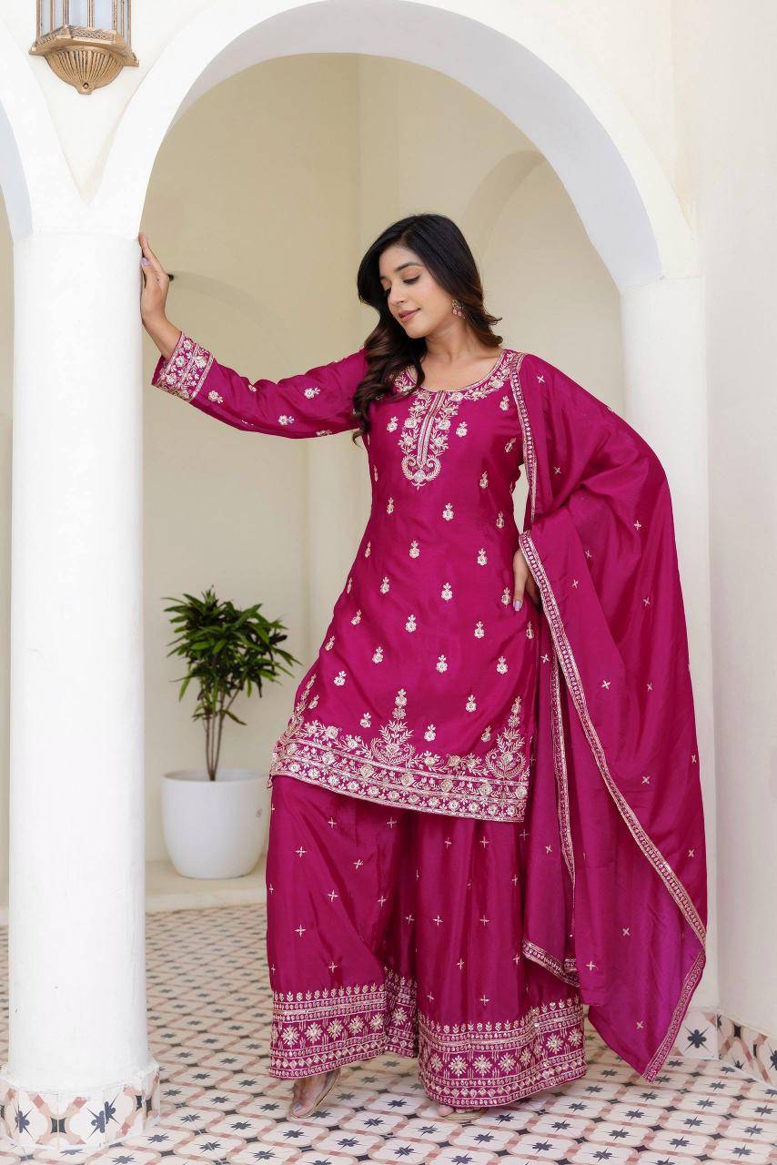 Pc-43 By Fashid Wholesale 01 To 04 Series Wear Collection Beautiful Stylish Colorful Fancy Party Wear & Occasional Wear Chinnon Silk Dresses At Wholesale Price