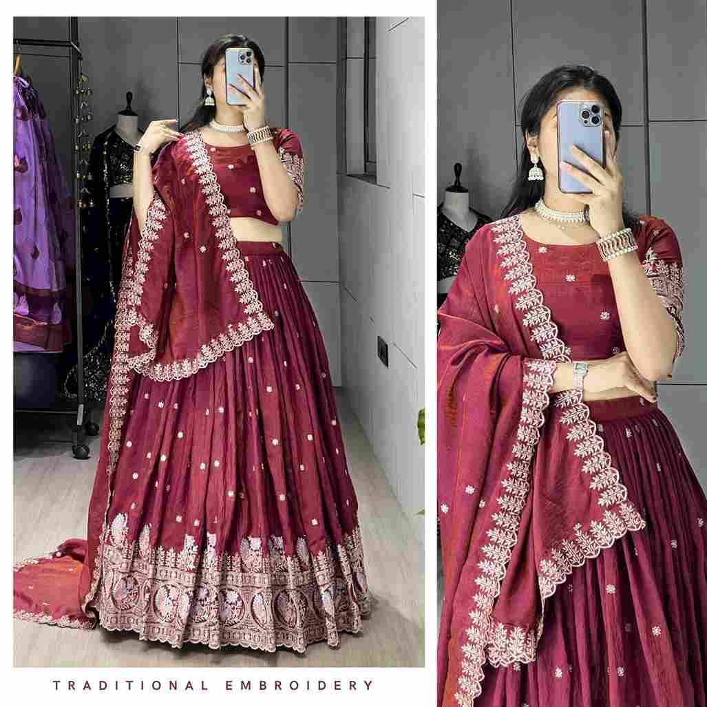 Gr-8214 By Fashid Wholesale Designer Beautiful Navratri Collection Occasional Wear & Party Wear Vichitra Lehengas At Wholesale Price