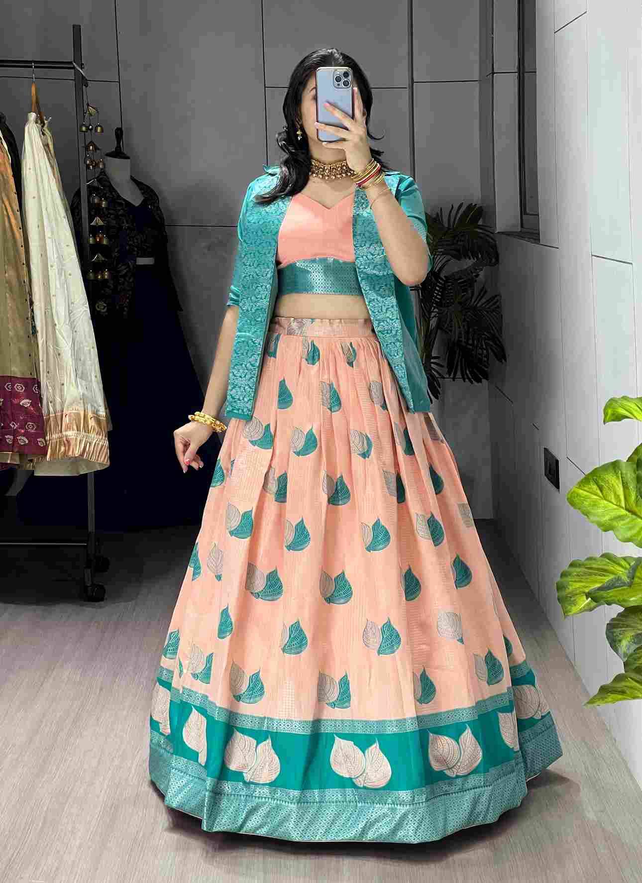 Gr-8220 By Fashid Wholesale 01 To 04 Series Navratri Wear Collection Beautiful Stylish Colorful Fancy Party Wear & Occasional Wear Jacquard Silk Lehengas At Wholesale Price