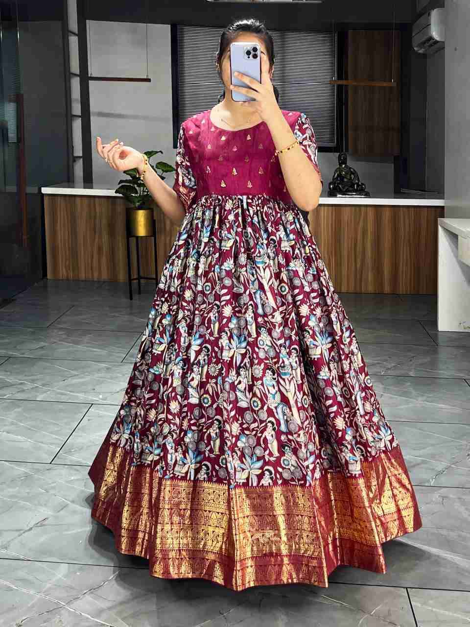 Gr-6030 By Fashid Wholesale 01 To 03 Series Wear Collection Beautiful Stylish Colorful Fancy Party Wear & Occasional Wear Dola Silk Gowns At Wholesale Price