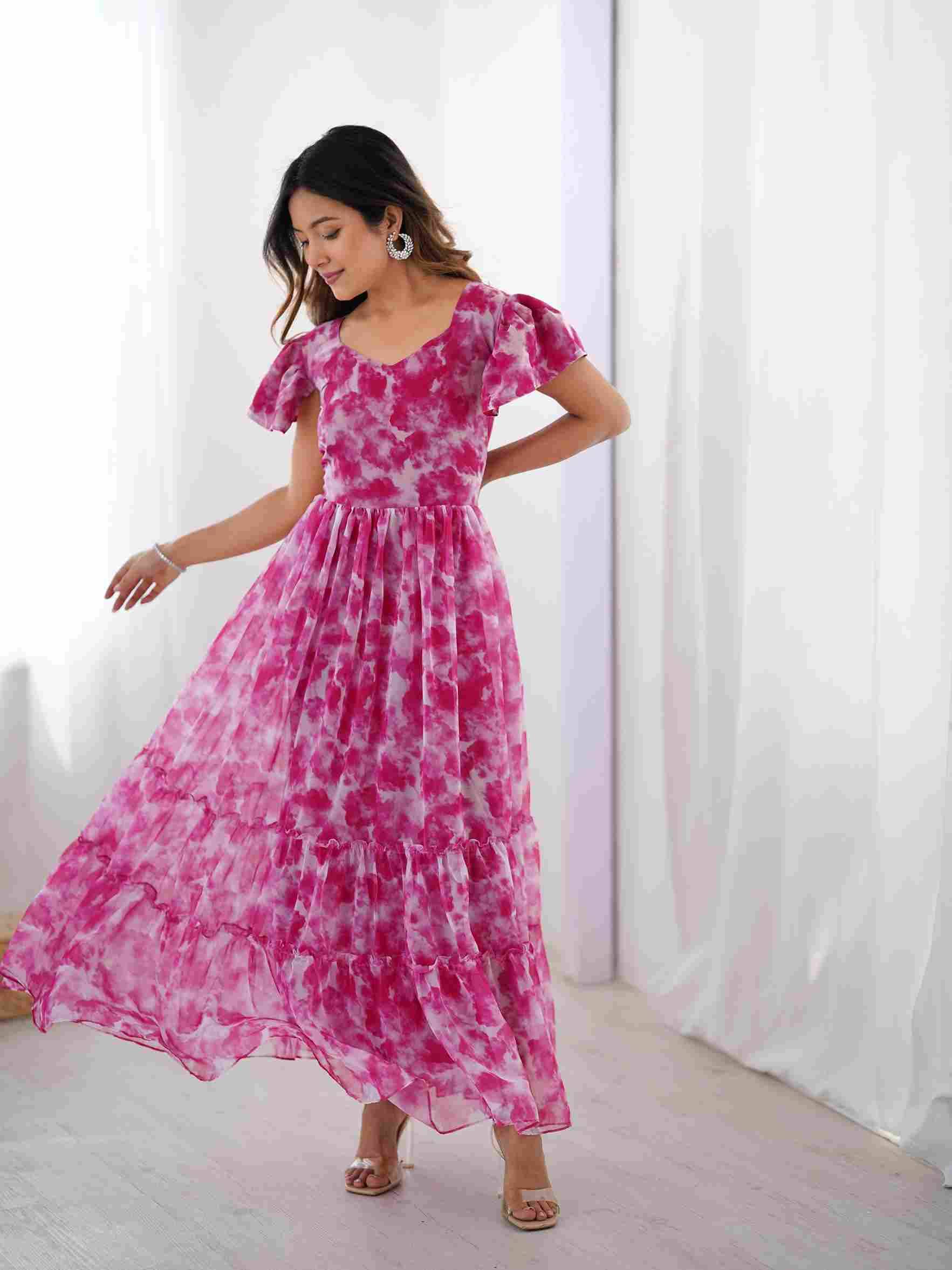 Gr-8110 By Fashid Wholesale 01 To 04 Series Wear Collection Beautiful Stylish Colorful Fancy Party Wear & Occasional Wear Faux Georgette Kurtis At Wholesale Price