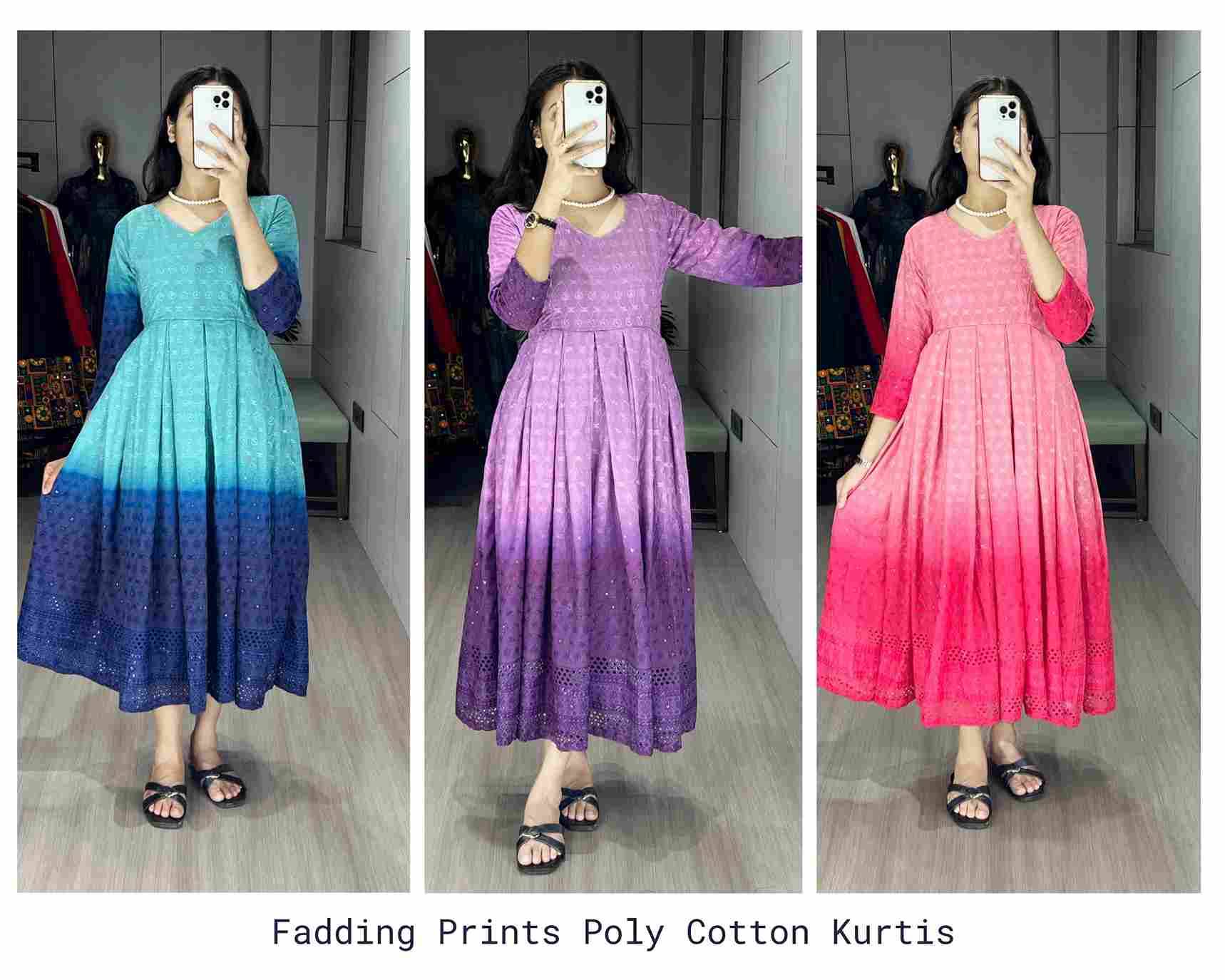 Gr-8111 By Fashid Wholesale 01 To 03 Series Wear Collection Beautiful Stylish Colorful Fancy Party Wear & Occasional Wear Chikankari Cotton Kurtis At Wholesale Price