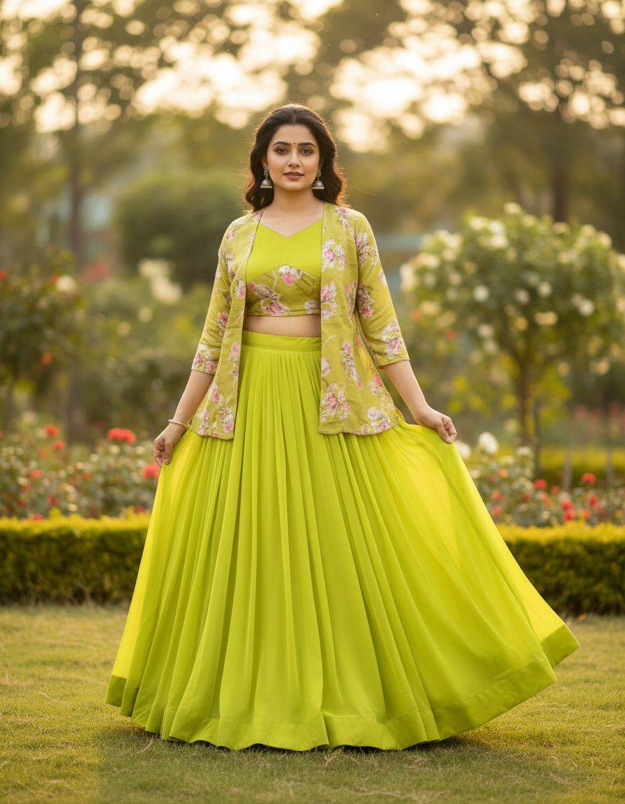 Gr-8216 By Fashid Wholesale 01 To 02 Series Navratri Wear Collection Beautiful Stylish Colorful Fancy Party Wear & Occasional Wear Georgette Lehengas At Wholesale Price