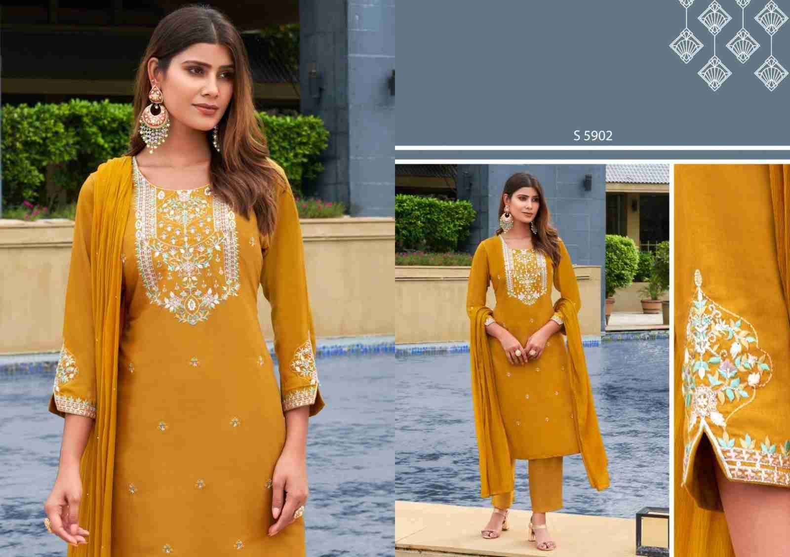 Mahira Vol-2 By SBS 5901 To 5904 Series Beautiful Festive Suits Colorful Stylish Fancy Casual Wear & Ethnic Wear Chinnon Silk Dresses At Wholesale Price