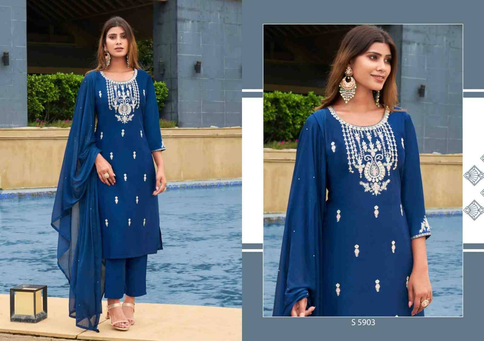Mahira Vol-2 By SBS 5901 To 5904 Series Beautiful Festive Suits Colorful Stylish Fancy Casual Wear & Ethnic Wear Chinnon Silk Dresses At Wholesale Price