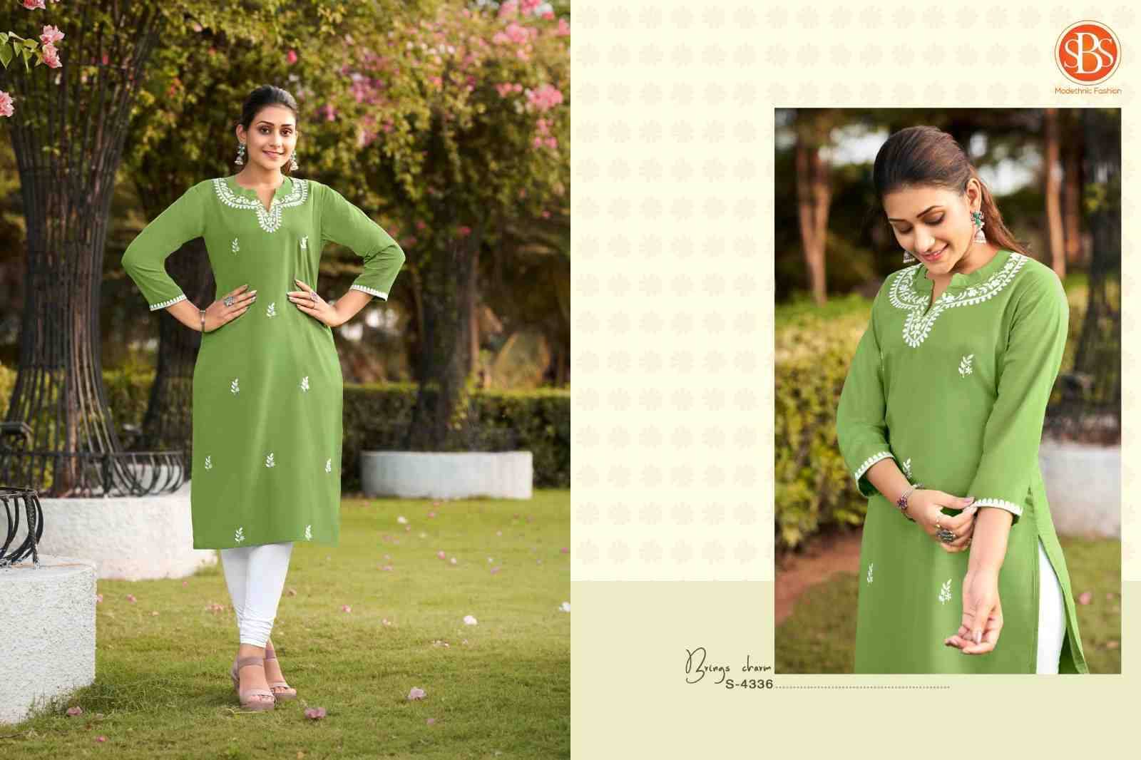 Anjali By SBS 4335 To 4338 Series Beautiful Fancy Colorful Stylish Party Wear & Occasional Wear Cotton With Work Kurtis At Wholesale Price