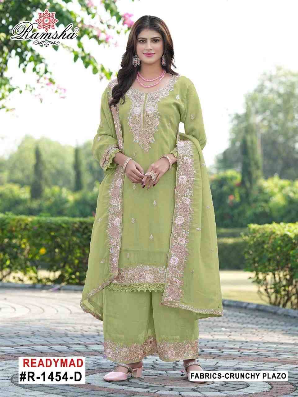 Ramsha 1454 Colours By Ramsha 1454-A To 1454-D Series Designer Pakistani Suits Beautiful Fancy Colorful Stylish Party Wear & Occasional Wear Crunchy Embroidered Dresses At Wholesale Price