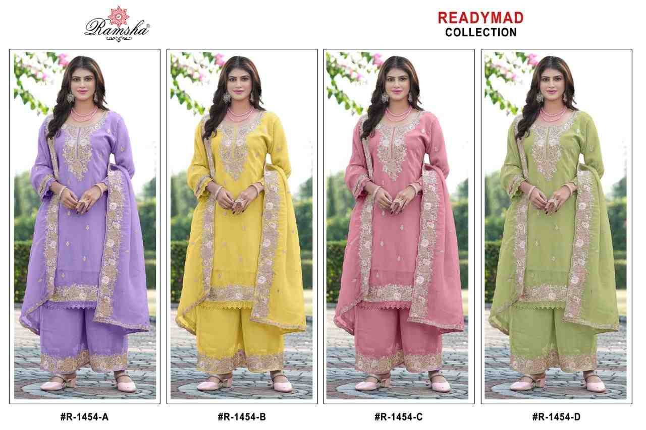Ramsha 1454 Colours By Ramsha 1454-A To 1454-D Series Designer Pakistani Suits Beautiful Fancy Colorful Stylish Party Wear & Occasional Wear Crunchy Embroidered Dresses At Wholesale Price