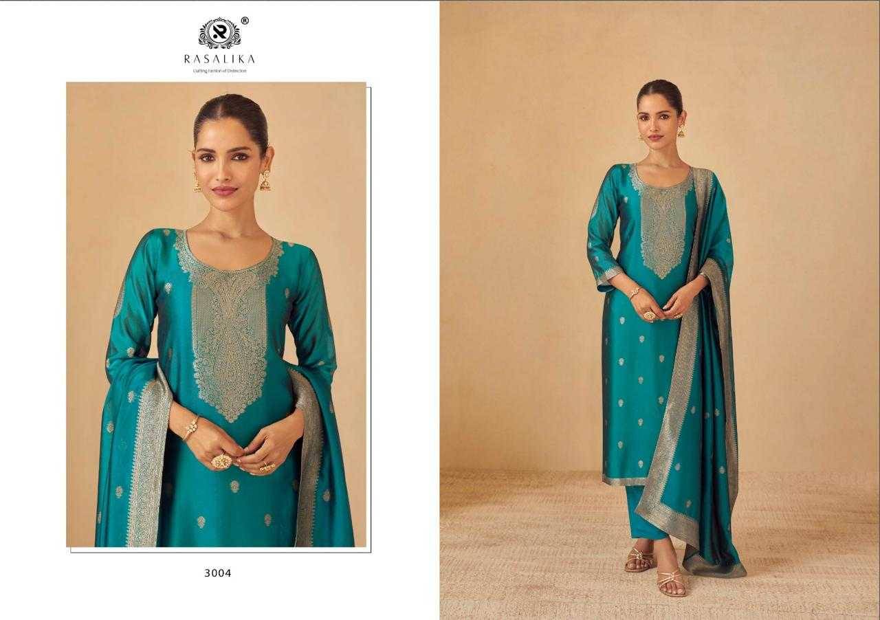 Mumtaz By Rasalika 3004 To 3008 Series Designer Festive Suits Beautiful Fancy Colorful Stylish Party Wear & Occasional Wear Heavy Viscose Silk Jacquard Dresses At Wholesale Price