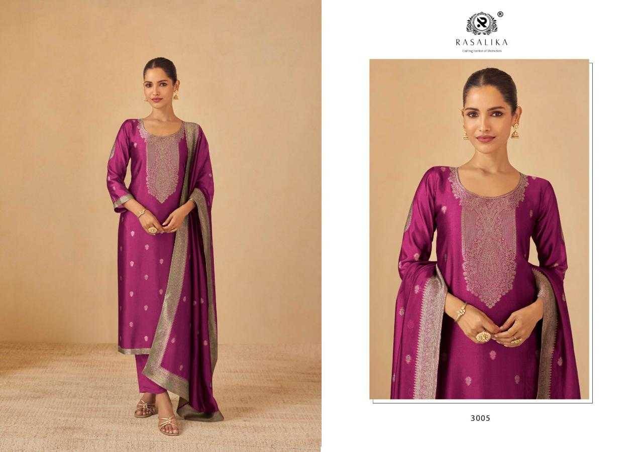 Mumtaz By Rasalika 3004 To 3008 Series Designer Festive Suits Beautiful Fancy Colorful Stylish Party Wear & Occasional Wear Heavy Viscose Silk Jacquard Dresses At Wholesale Price