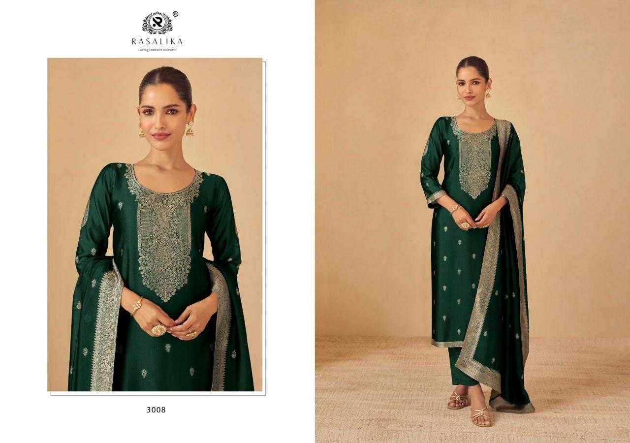 Mumtaz By Rasalika 3004 To 3008 Series Designer Festive Suits Beautiful Fancy Colorful Stylish Party Wear & Occasional Wear Heavy Viscose Silk Jacquard Dresses At Wholesale Price