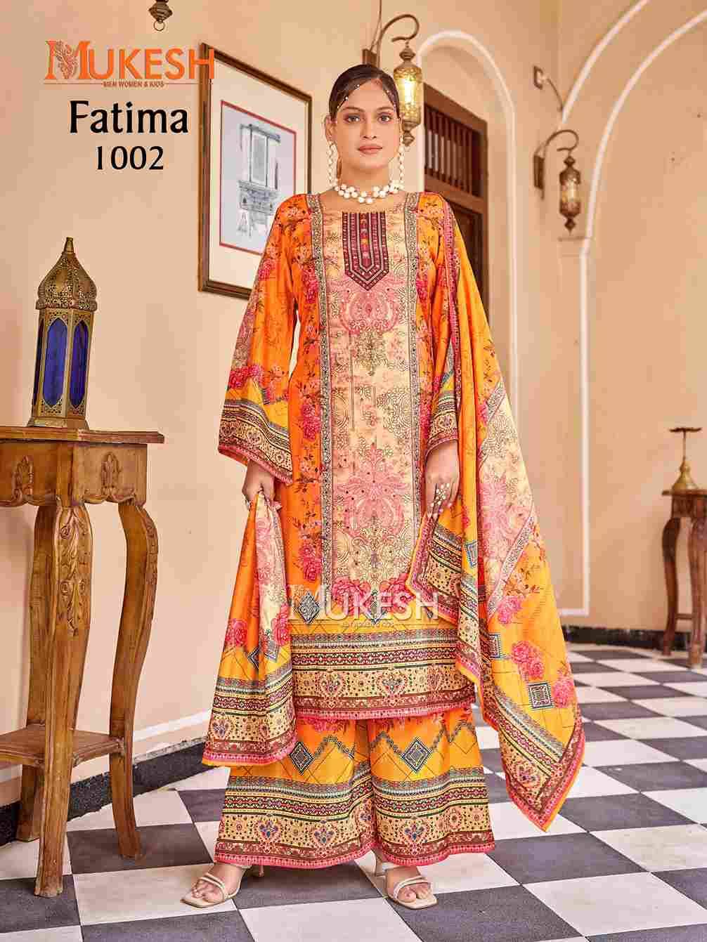 Fatima By Mukesh 1001 To 1006 Series Designer Stylish Fancy Colorful Beautiful Party Wear & Ethnic Wear Collection Pure Crepe Silk Dresses At Wholesale Price