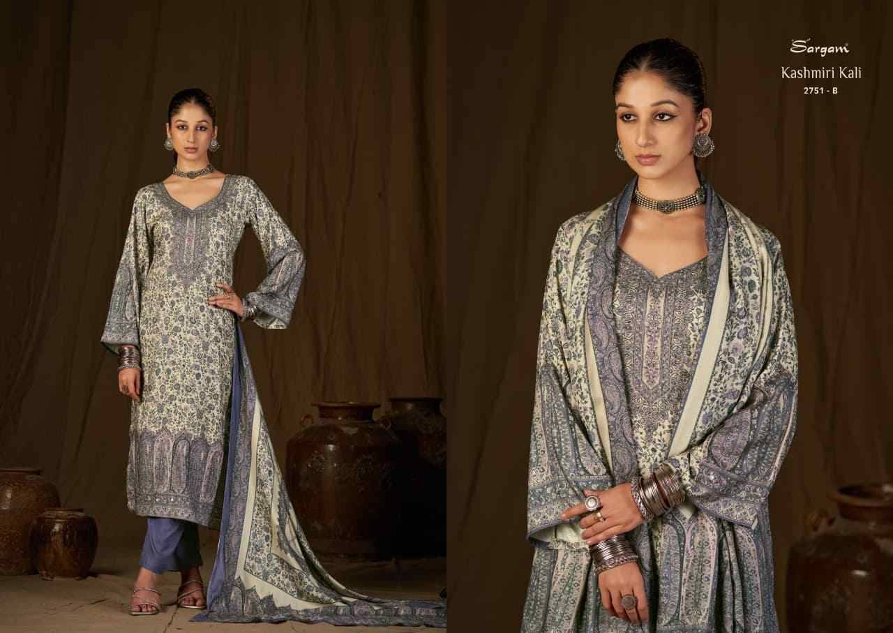 Kashmiri Kali By Sargam Prints 2751-A To 2751-D Series Beautiful Suits Colorful Stylish Fancy Casual Wear & Ethnic Wear Viscose Pashmina Print With Work Dresses At Wholesale Price
