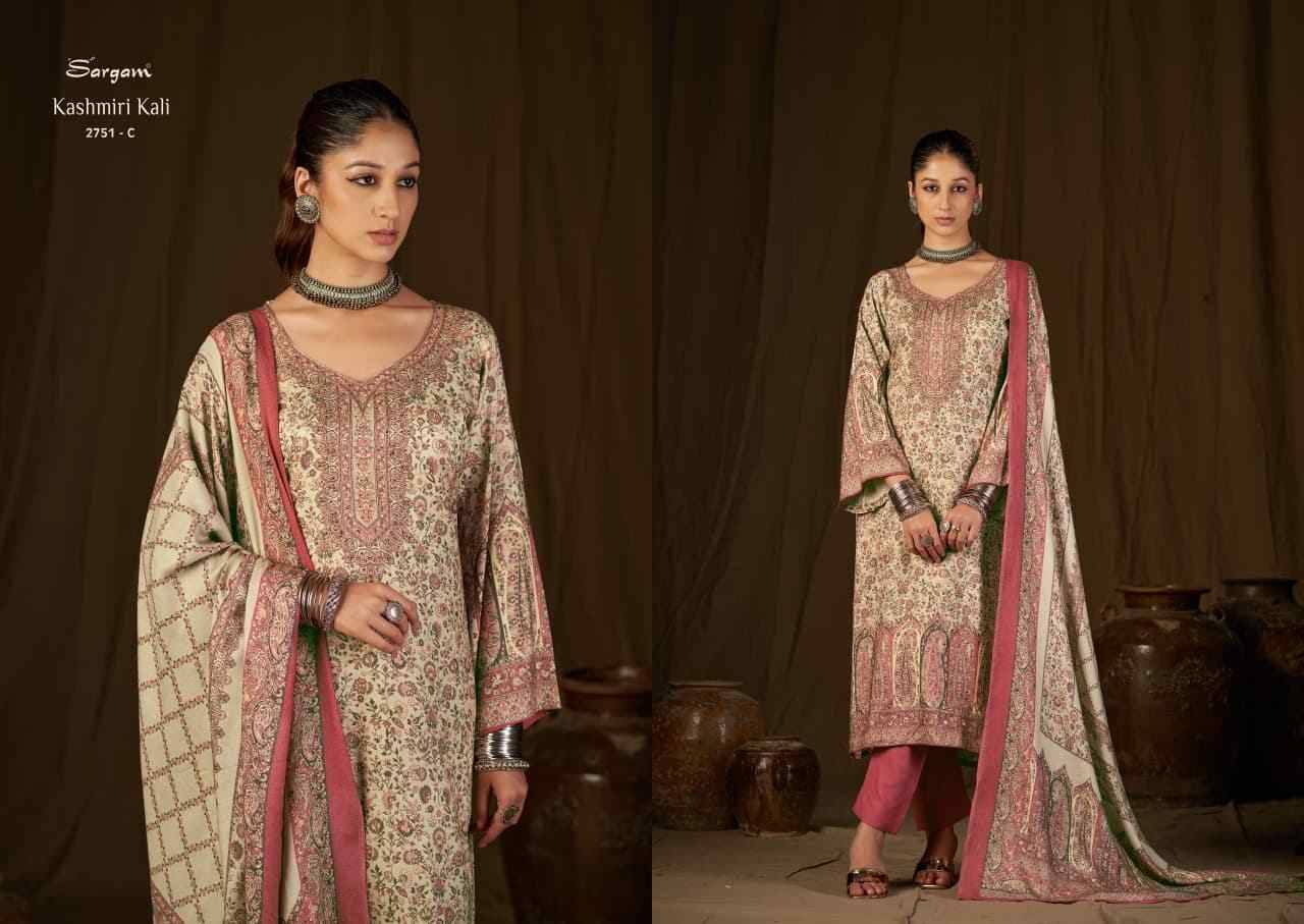 Kashmiri Kali By Sargam Prints 2751-A To 2751-D Series Beautiful Suits Colorful Stylish Fancy Casual Wear & Ethnic Wear Viscose Pashmina Print With Work Dresses At Wholesale Price