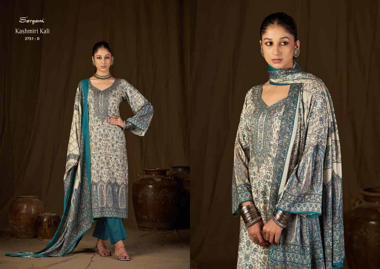 Kashmiri Kali By Sargam Prints 2751-A To 2751-D Series Beautiful Suits Colorful Stylish Fancy Casual Wear & Ethnic Wear Viscose Pashmina Print With Work Dresses At Wholesale Price