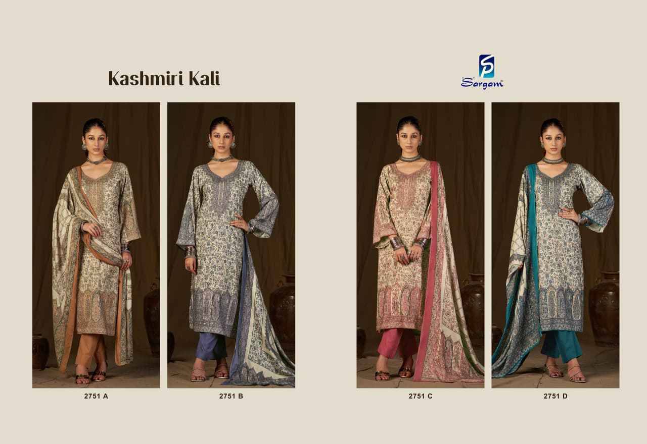 Kashmiri Kali By Sargam Prints 2751-A To 2751-D Series Beautiful Suits Colorful Stylish Fancy Casual Wear & Ethnic Wear Viscose Pashmina Print With Work Dresses At Wholesale Price