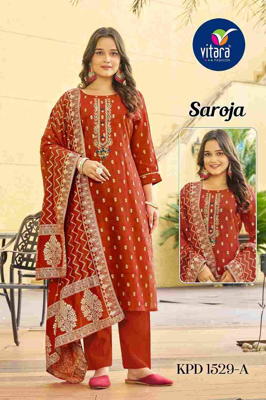 Saroja By Vitara 1529-A To 1529-D Series Designer Stylish Fancy Colorful Beautiful Party Wear & Ethnic Wear Collection Pure Viscose Dresses At Wholesale Price