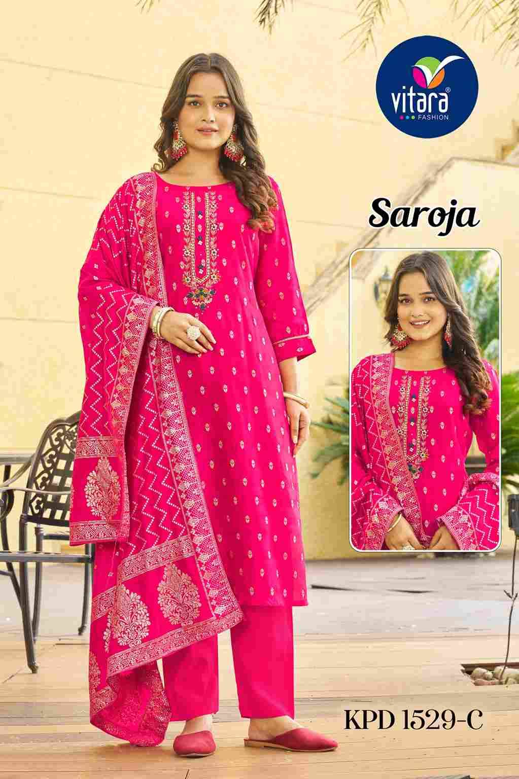 Saroja By Vitara 1529-A To 1529-D Series Designer Stylish Fancy Colorful Beautiful Party Wear & Ethnic Wear Collection Pure Viscose Dresses At Wholesale Price