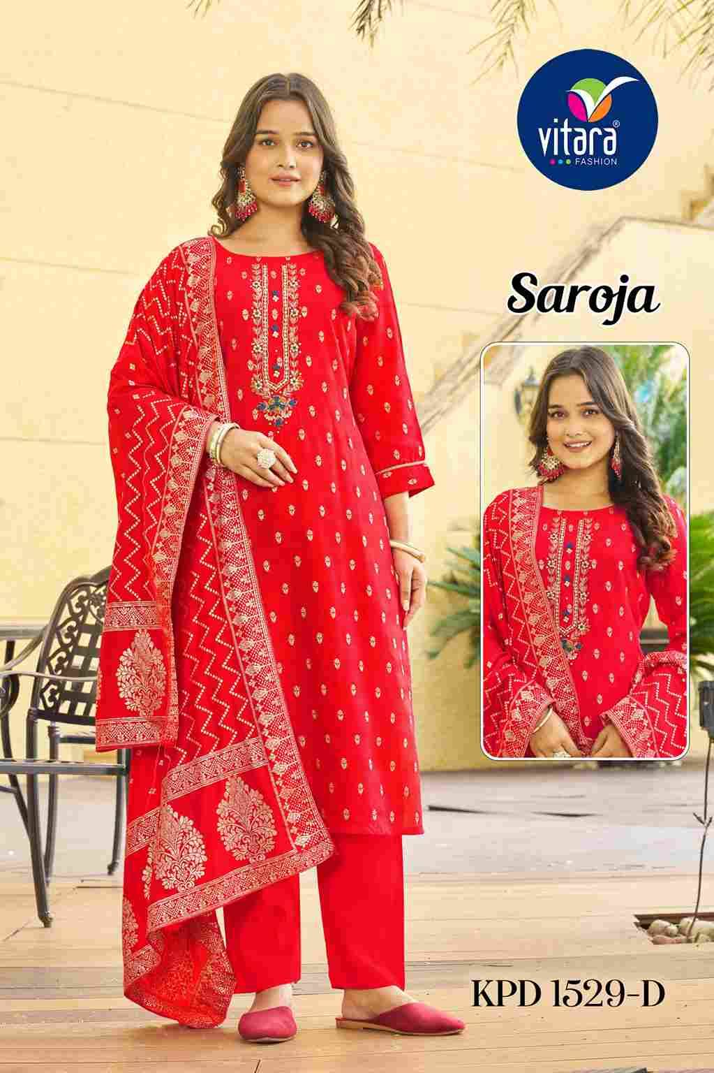 Saroja By Vitara 1529-A To 1529-D Series Designer Stylish Fancy Colorful Beautiful Party Wear & Ethnic Wear Collection Pure Viscose Dresses At Wholesale Price