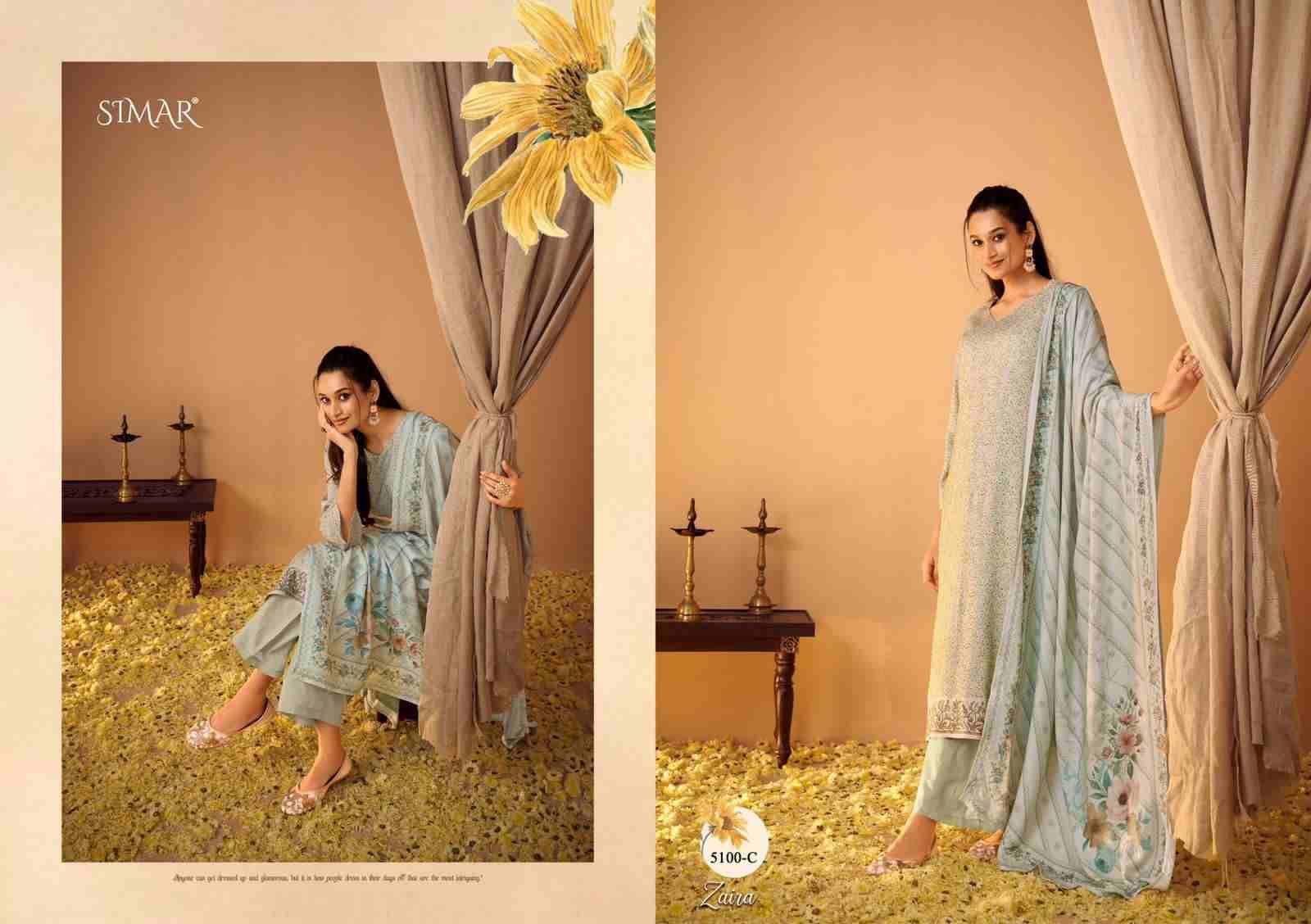 Zaira By Simar 5100-A To 5100-D Series Beautiful Stylish Fancy Colorful Casual Wear & Ethnic Wear Viscose Pashmina Tops At Wholesale Price