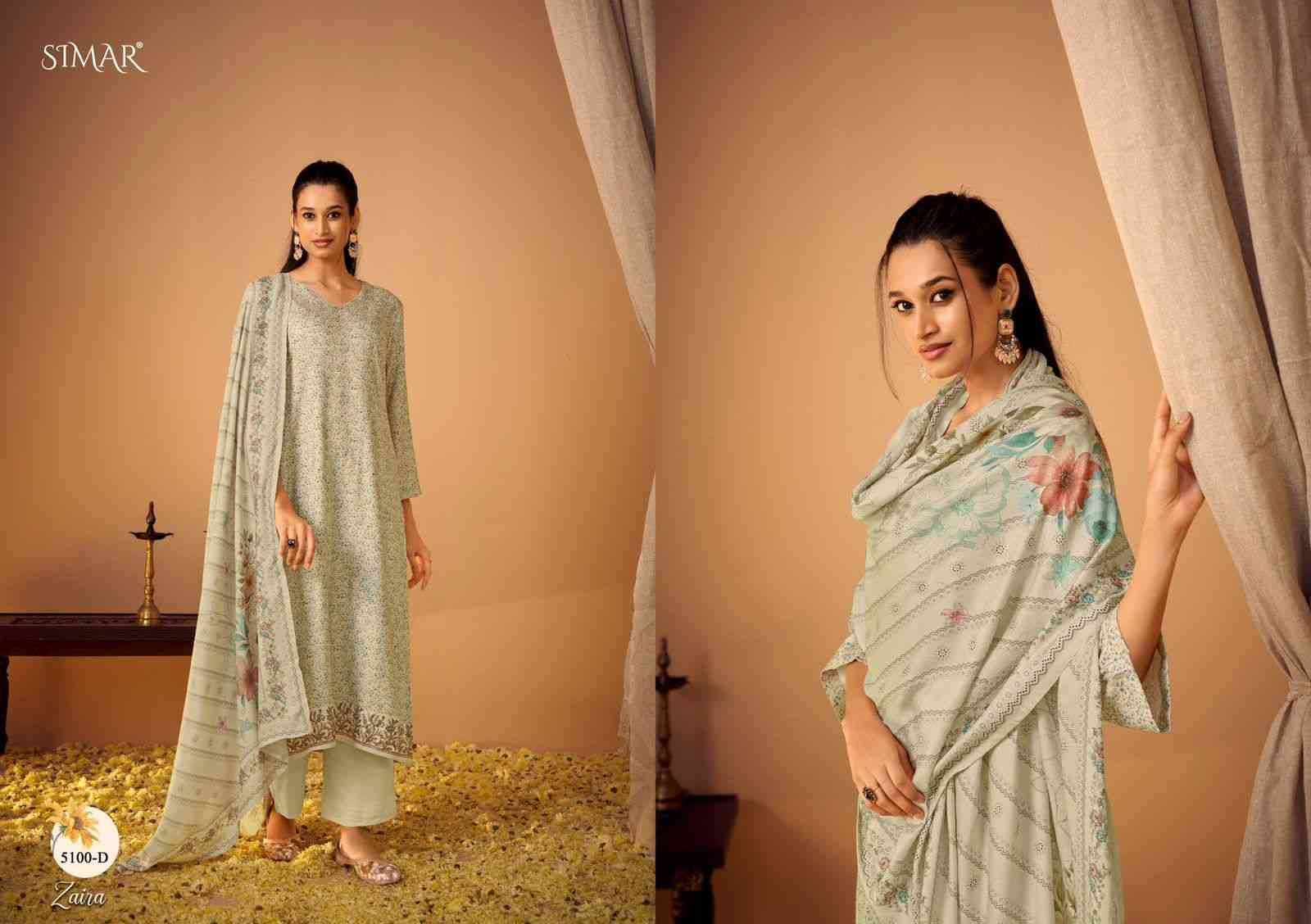 Zaira By Simar 5100-A To 5100-D Series Beautiful Stylish Fancy Colorful Casual Wear & Ethnic Wear Viscose Pashmina Tops At Wholesale Price