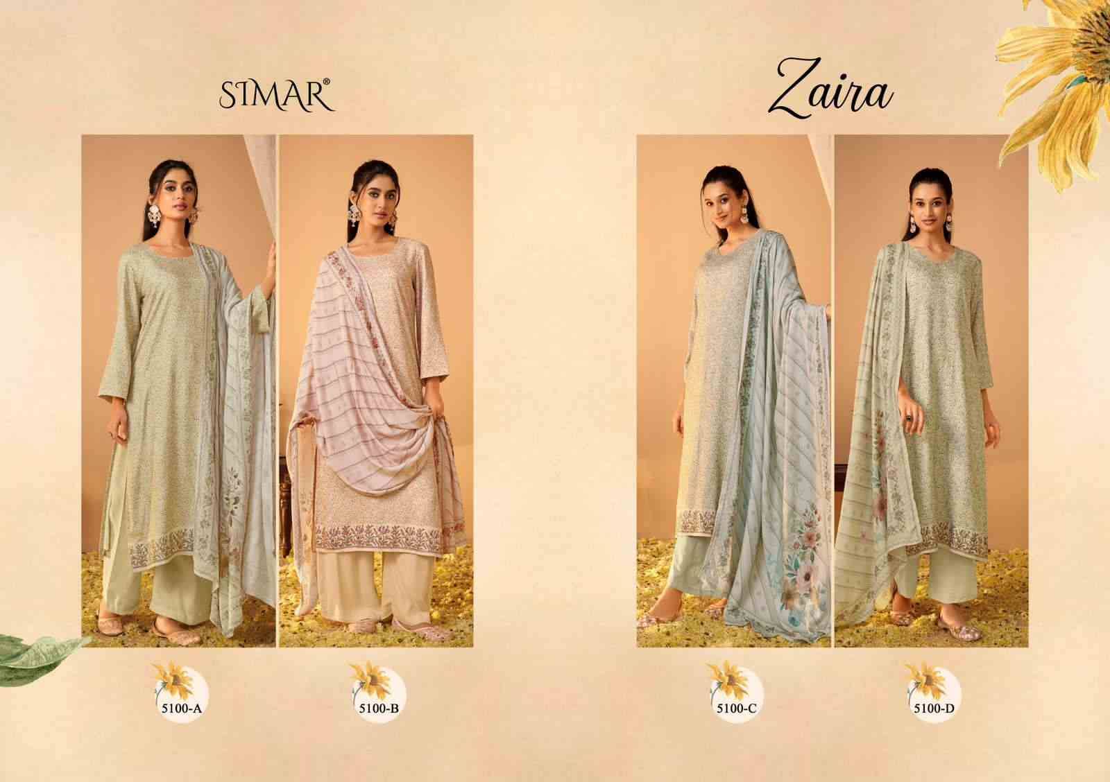 Zaira By Simar 5100-A To 5100-D Series Beautiful Stylish Fancy Colorful Casual Wear & Ethnic Wear Viscose Pashmina Tops At Wholesale Price