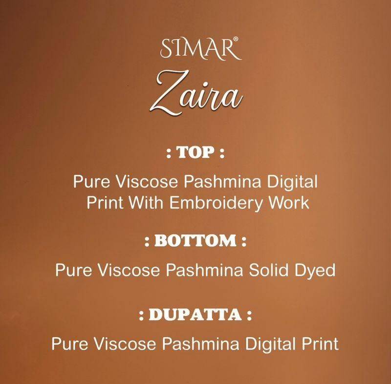 Zaira By Simar 5100-A To 5100-D Series Beautiful Stylish Fancy Colorful Casual Wear & Ethnic Wear Viscose Pashmina Tops At Wholesale Price