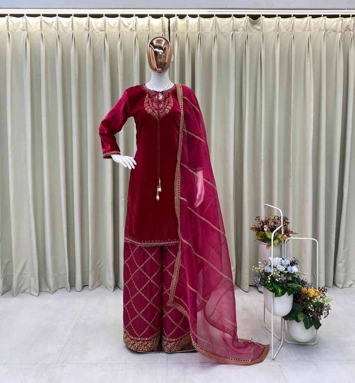 Be-411 By Fashid Wholesale Designer Stylish Fancy Colorful Beautiful Party Wear & Ethnic Wear Collection Velvet Dresses At Wholesale Price