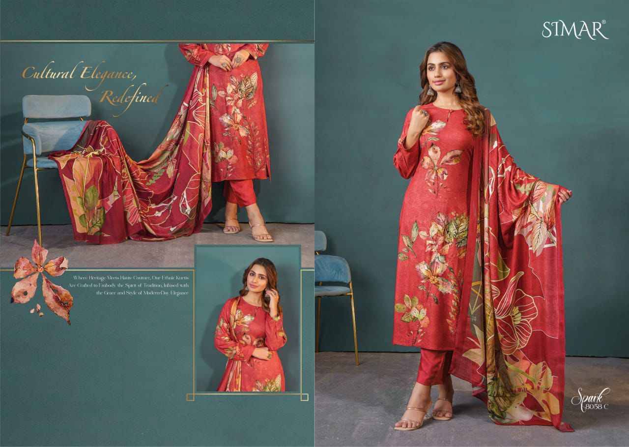 Spark By Simar 8058-A To 8058-D Series Beautiful Stylish Fancy Colorful Casual Wear & Ethnic Wear Viscose Pashmina Tops At Wholesale Price