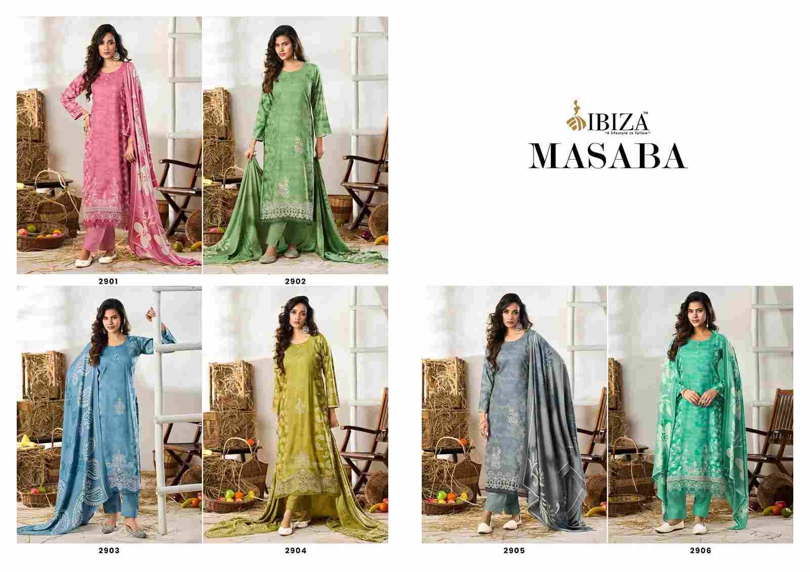 Masaba By Ibiza 2901 To 2906 Series Beautiful Festive Suits Colorful Stylish Fancy Casual Wear & Ethnic Wear Pure Viscose Pashmina Dresses At Wholesale Price
