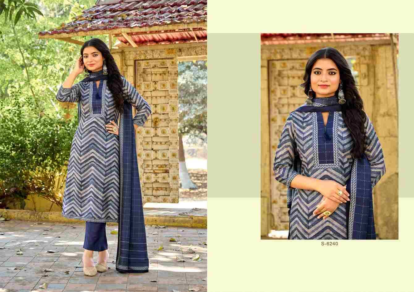 Hazel By SBS 6235 To 6240 Series Beautiful Festive Suits Colorful Stylish Fancy Casual Wear & Ethnic Wear Tussar Silk Dresses At Wholesale Price