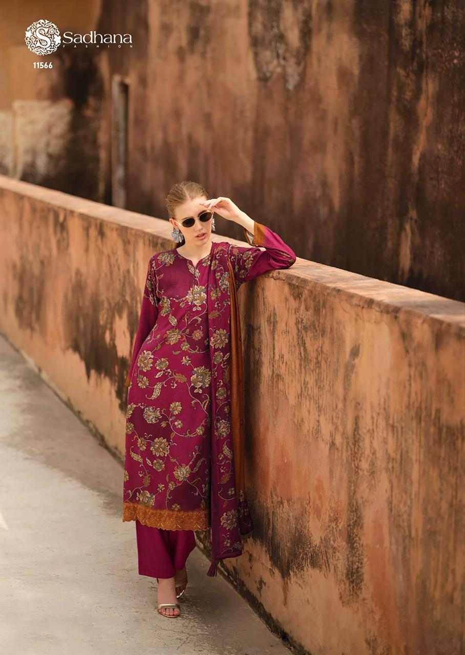 Trend Beyond By Sadhana Fashion 11566 To 11571 Series Designer Festive Suits Beautiful Fancy Stylish Colorful Party Wear & Occasional Wear Pure Viscose Pashmina Print Dresses At Wholesale Price