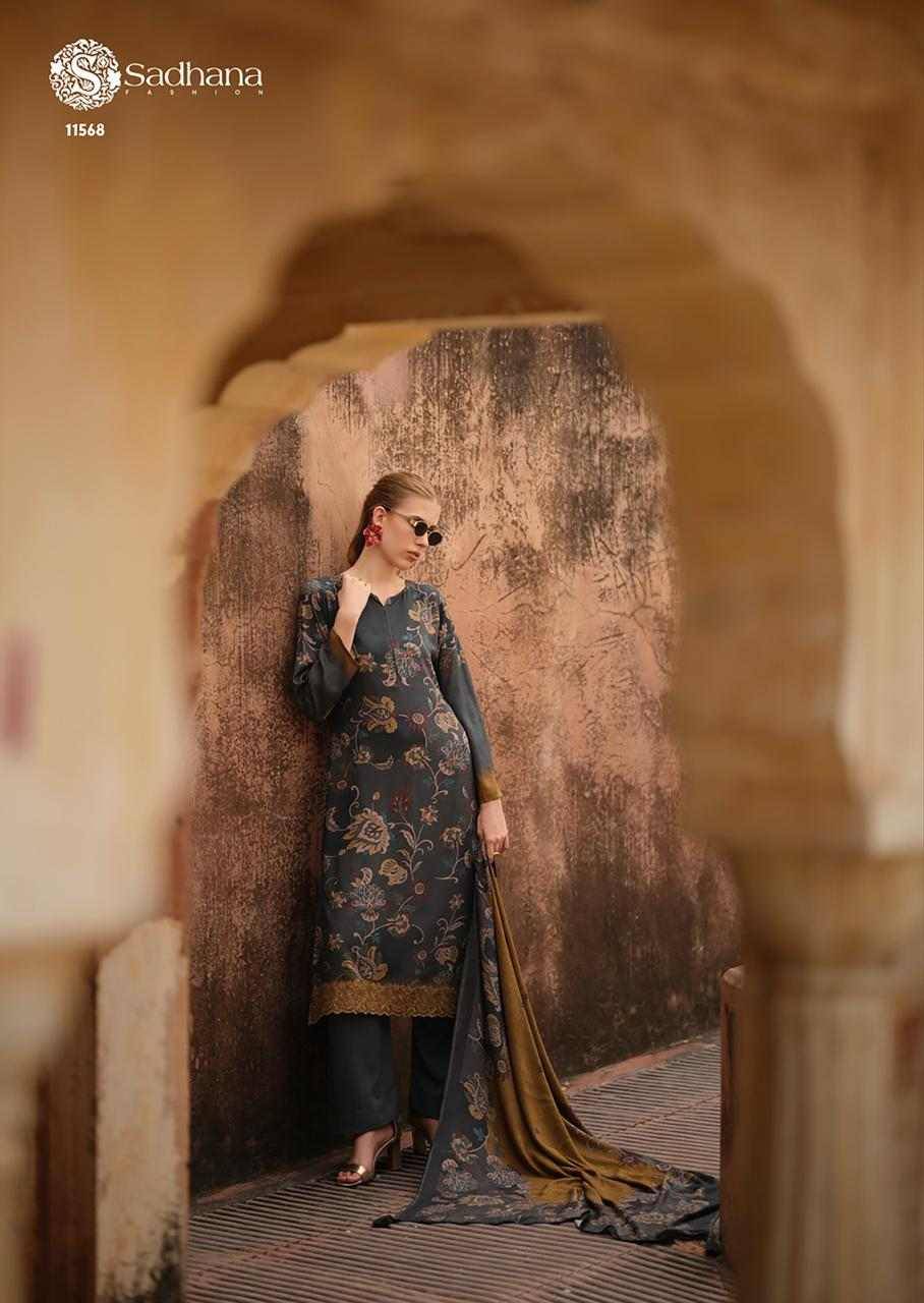 Trend Beyond By Sadhana Fashion 11566 To 11571 Series Designer Festive Suits Beautiful Fancy Stylish Colorful Party Wear & Occasional Wear Pure Viscose Pashmina Print Dresses At Wholesale Price