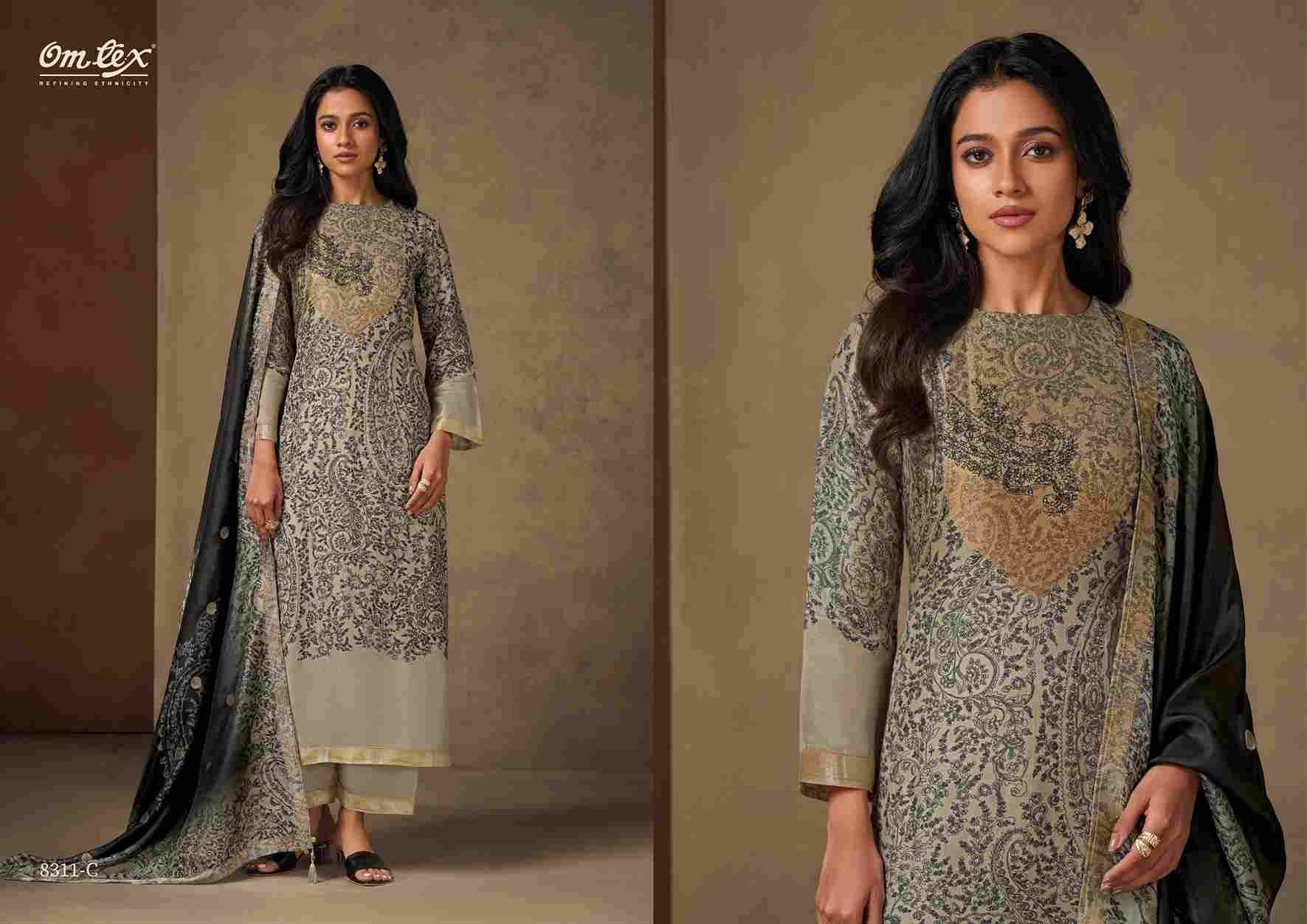 Amelia By Om Tex 8311-A To 8311-D Series Beautiful Festive Suits Colorful Stylish Fancy Casual Wear & Ethnic Wear Pure Silk Jacquard Dresses At Wholesale Price