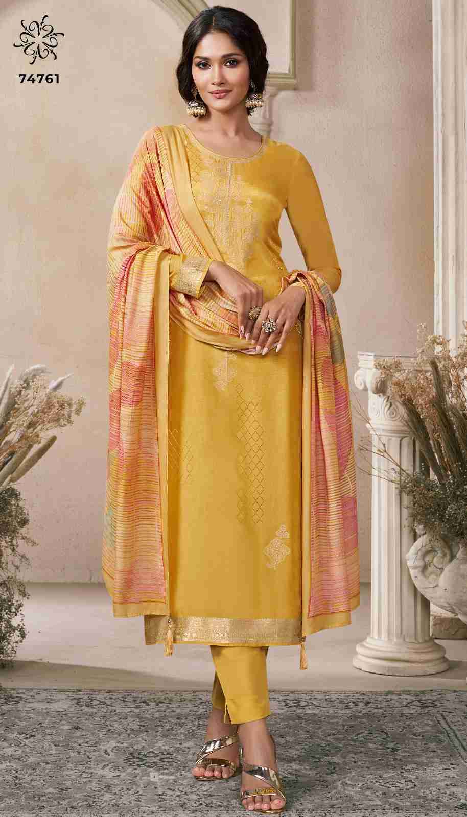 Navya Vol-4 By Kuleesh 74761 To 74764 Series Designer Festive Suits Collection Beautiful Stylish Fancy Colorful Party Wear & Occasional Wear Muslin Dresses At Wholesale Price