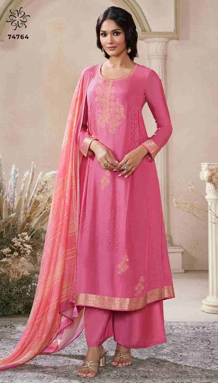 Navya Vol-4 By Kuleesh 74761 To 74764 Series Designer Festive Suits Collection Beautiful Stylish Fancy Colorful Party Wear & Occasional Wear Muslin Dresses At Wholesale Price